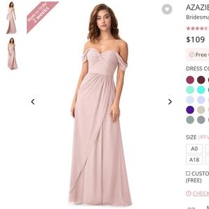 Azazie Millie Bridesmaid Dress Dusty Rose